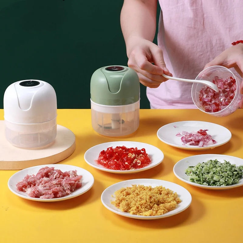 Mini Processador Elétrico de Alimentos Portátil